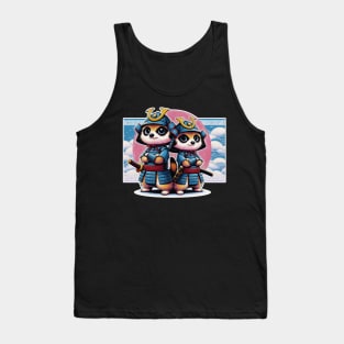 Kawaii Samurai Cute Animal Meerkat with Katana Warrior Tank Top